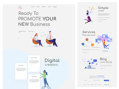 Landing page online business