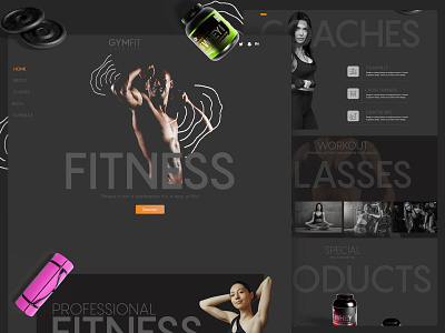 Gym studio landing page