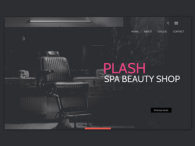 Landing page UX/UI app app concept beauty black design design app hairstyle interaction interface landingpage layout mobile onepage search spa template ui ui ux web website