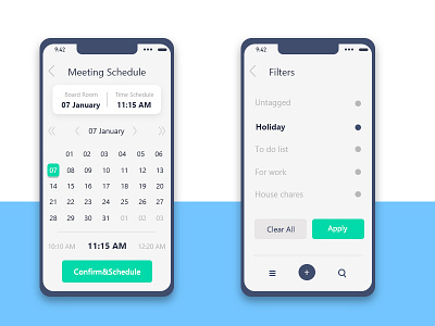 UI Concept:Conference app UI Kit android android app android app design calendar conference events fab gradient invite ios 5 meeting mobile navigation principle tabs ui