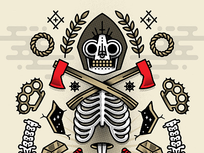 Occultus Maximus death horror illustration occult scary skull vector