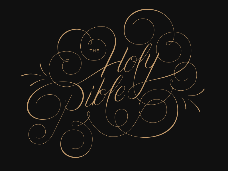 🍕 The Holy Pible 🍕 copperplate flourish hand lettering lettering pizza swash type