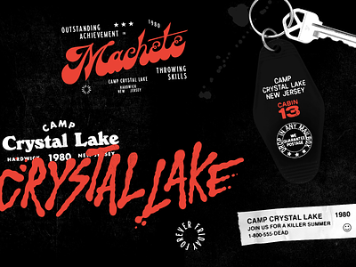 Camp Crystal Lake camp crystal lake crystal lake friday the 13th horror scary spooky typography