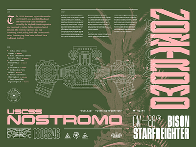 USCSS Nostromo alien futuristic horror scary sigourney weaver space spooky typography uscss nostromo