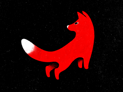 Fox in Red I animal illustration design illustration red