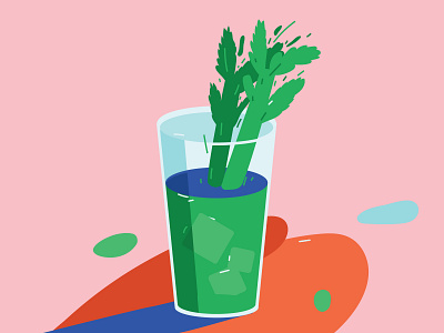 fresh juice app flat illustration illustrator minimal vector website