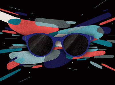 sunglasses fendi app editorial editorial illustration flat illustration illustrator minimal vector