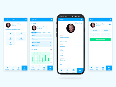 MyHealth profile app dailyui dailyui006 design mobile ui ui design uichallenge