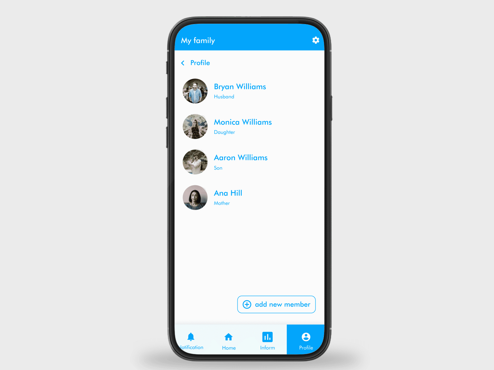 Pop-Up - Add new family member - MyHealt App app dailyui design interaction interaction design interface mobile ui design uichallenge ux