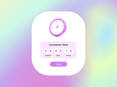 Countdown Timer - Daily UI 014 count countdown timer dailyui design illustration ui ux