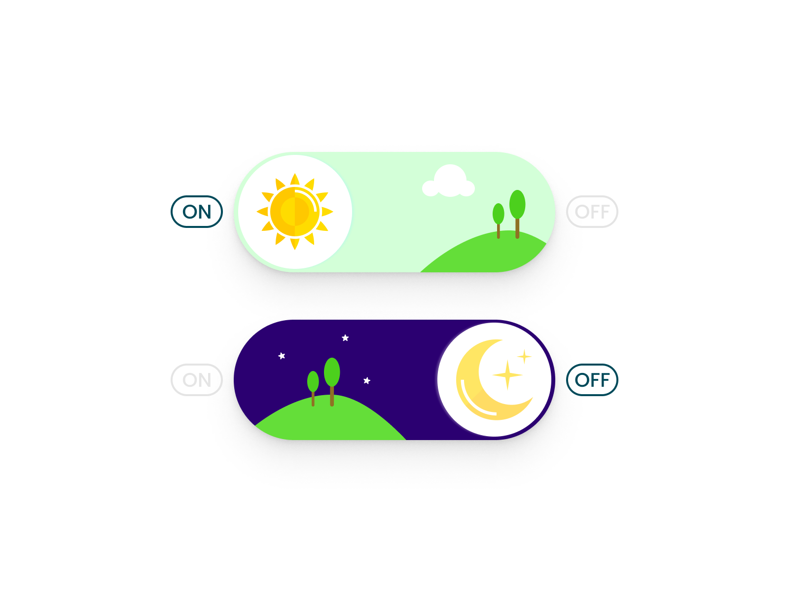 On/Off Switch - Daily UI 015 by Gideon ostew on Dribbble