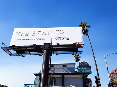 The Beatles Day/Night Transitioning Billboard adobe photoshop billboard billboard design ooa ooh out of hom outdoor advertising sunset blvd the beatles