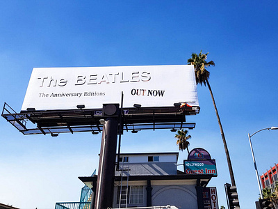 The Beatles Day/Night Transitioning Billboard adobe photoshop billboard billboard design ooa ooh out of hom outdoor advertising sunset blvd the beatles