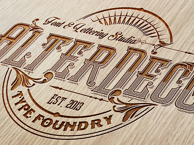 AlterDeco typefoundry logo experiment