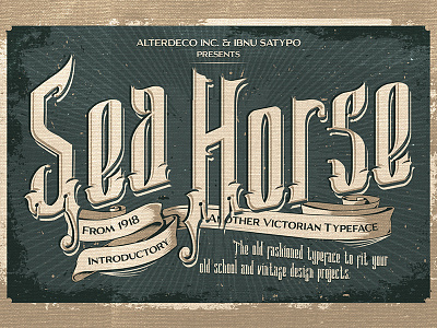 Sea Horse typeface classic font grunge old school typeface typography victorian vintage