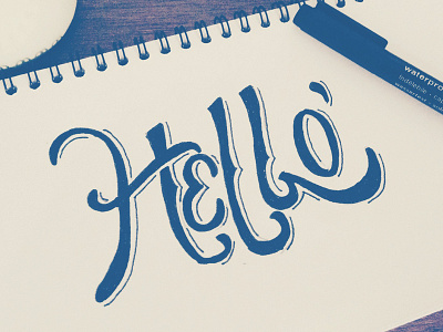 Hello - hand lettering font hand lettering script typeface typography