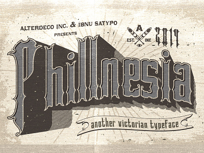 Phillnesia typeface design font retro typeface typography vintage
