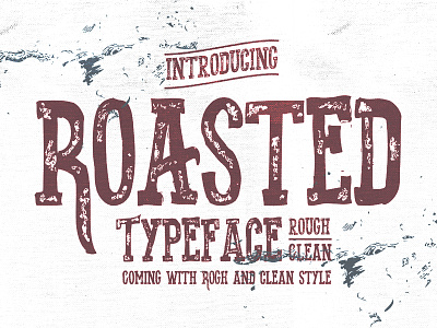 Roasted typeface project font old school retro rough typeface typography vector vintage