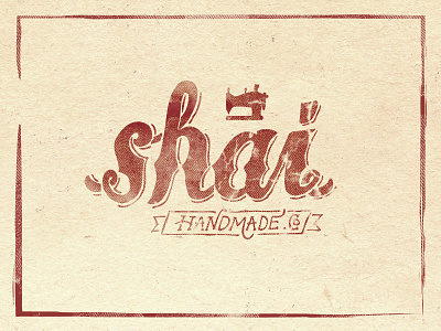 hand lettered logotype for shai handmade hand lettering lettering logo logotype typography vintage