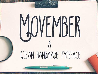 Movember typeface font handlettering lettering typeface typography vector