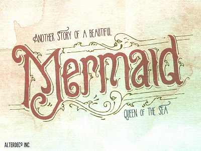 Mermaid lettering work