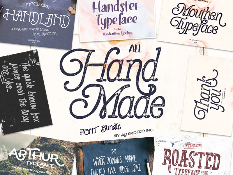 Download All Handmade Font Bundle By Alterdecostudio On Dribbble