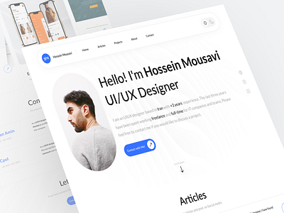 Portfolio l Personal website design figma ui ux