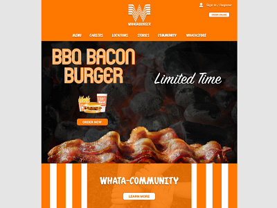 Whataburger Concept design restaurant typography web web design website