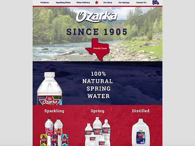 Ozarka Water Website branding custom web design design ozarka water web web design website