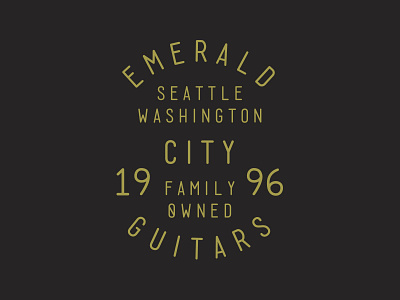 Emerald City Guitars guitars lettering logo music seattle vintage washington