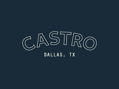 Castro band castro dallas lettering logo texas