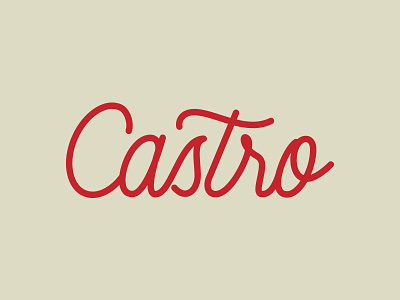 Castro Script band castro custom handwritten lettering logo music script