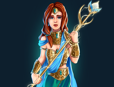 Goddess characterdesign digital art digital painting fantasy fortnite illustration illustration art illustration design illustrations logo videogames