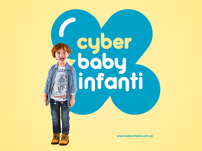 Cyber Baby Infanti arte digital baby branding campaña online design google ads kids logo