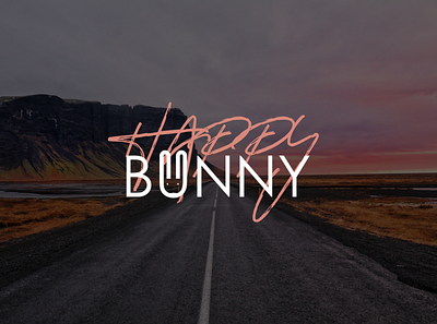 Logo Happy Bunny branding design logo typography vector