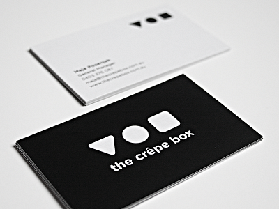 Crêpe Box Business Card branding identity stationery