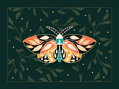 Moth Enamel Pin Artwork