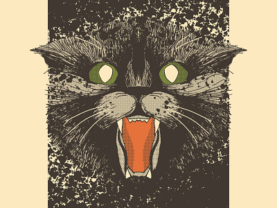 Pet Sematary—Church the Cat cat illustration halftone halloween halloween design halloween illustration halloween theme horror illustration linework movie poster muted color muted colors muted palette pet sematary poster poster art poster designer print design stephen king