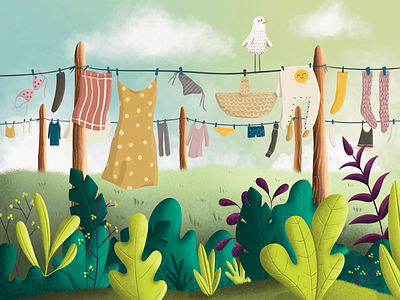 Hang dry - Things to do about Climate Change 36daysoftype background design branding character character design children illustration climate change climate emergency climatechange design digital drawing digital illustration illustration procreate visual art visual development