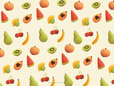 Summer fruits - pattern