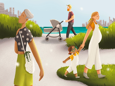 Walk Places- Things to do about Climate Change 36daysoftype background design branding character character design characterdesign characters children illustration climate change climate emergency color design digital drawing digital illustration environment illustration procreate visual art visual development women