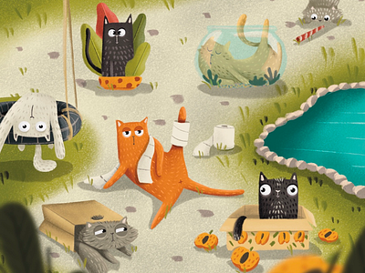 Zero Waste - Things to do about Climate Change 36daysoftype background design cat cats character design characterdesign characters children illustration climate change climate emergency climatechange digital drawing digital illustration environment illustration illustration art plants procreate visual art visual development