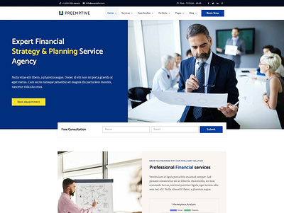 Preemptive - Business & Finance Elementor Template Kit business website design elementor elementor templates finance website law website web design website design wordpress