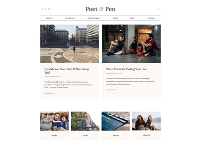Poet & Pen - Personal Blog Elementor Template Kit blog elementor elementor templates magazine news web design website design wordpress writter