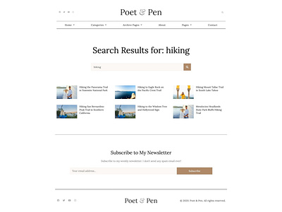 Poet & Pen - Personal Blog Elementor Template Kit