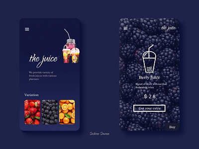 Juice Bar animation branding design illustration typography ui ux vector web website