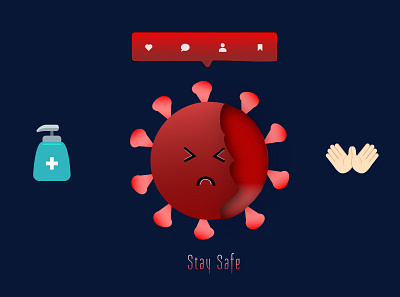 Corona - STAY SAFE STAY HEALTHY animation art design figma flat icon illustration minimal ui vector
