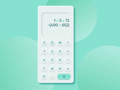 Day 004 - Calculator - Neumorphism calculator dailyui day004 figma figmadesign maths neumorphism ui design