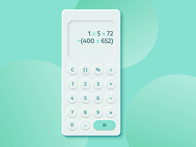 Day 004 - Calculator - Neumorphism