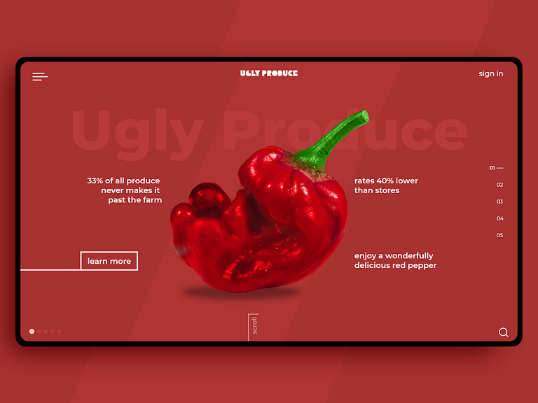 Ugly Produce Landing Page by Galif on Dribbble